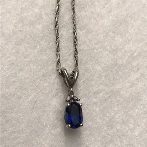 Genuine sapphire necklace